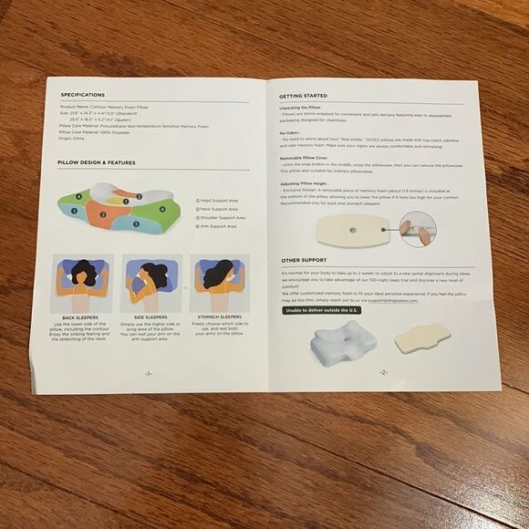 Osteo contour memory foam pillow for back, side or stomach sleepers - Picture 10 of 10